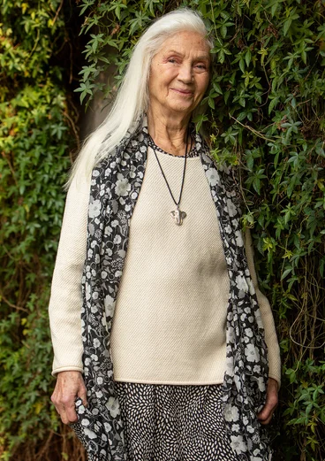 Strukturstrick-Pullover aus Bio-Baumwolle - undyed
