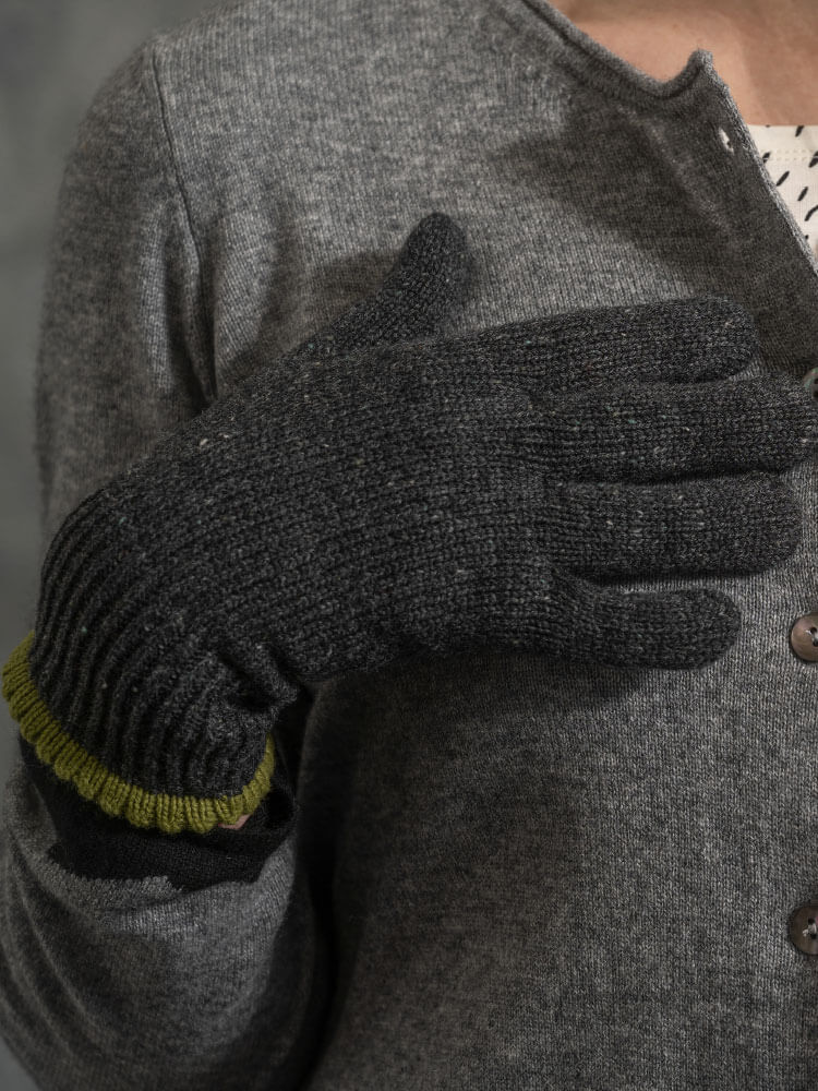 Fingerhandschuhe aus Wolle/Bio-Baumwolle