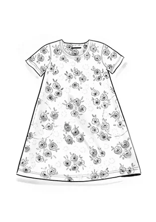 Robe "Rema" en jersey de coton biologique - coquillage