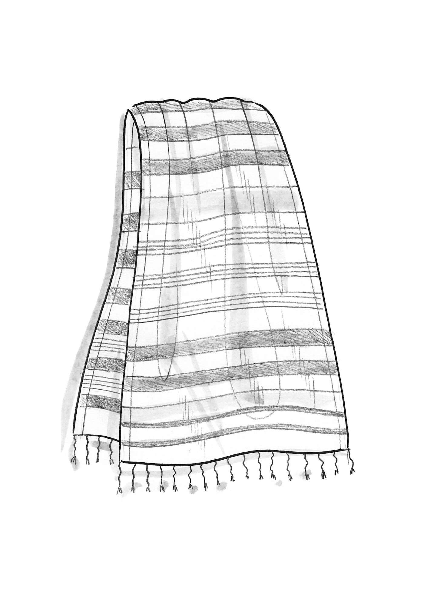 “Dagmar” linen shawl ecru
