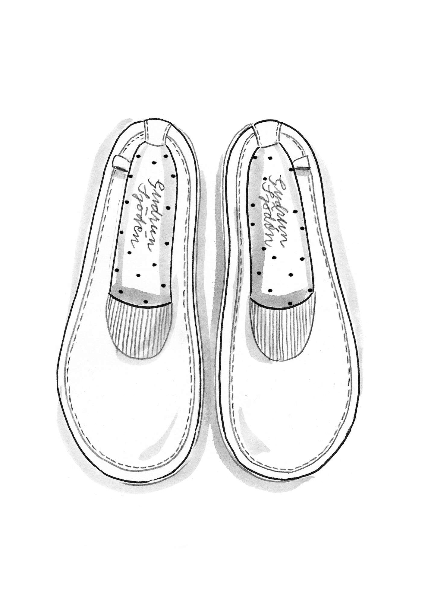 “Isolde” nubuck elastic shoes indigofera
