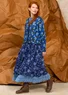 Florale Strickjacke „Hillevi“ aus Bio-/Recycling-Baumwolle (tinte XL)