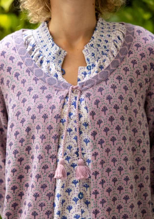 “Haldi” organic cotton knit cardigan - lilac