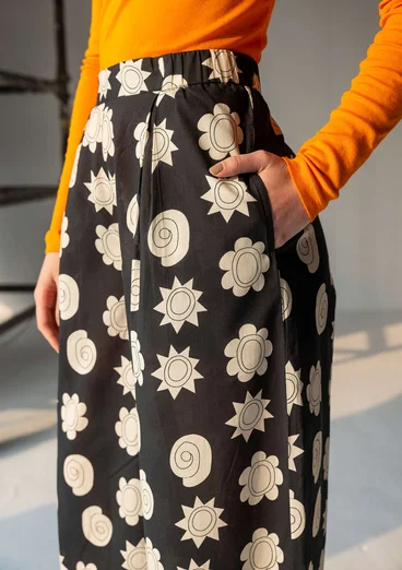 Gemusterte Hose „1964“ aus Bio-Baumwolle - schwarz