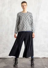 “Tove” organic/recycled cotton favourite sweater - grey melange/patterned