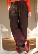 Hose „Dawn“ aus Bio-Baumwolle - dunkelaubergine
