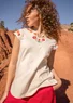 “Fernanda” organic cotton top (almond milk L)