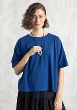 T-shirt van biologisch katoen - indigoblauw