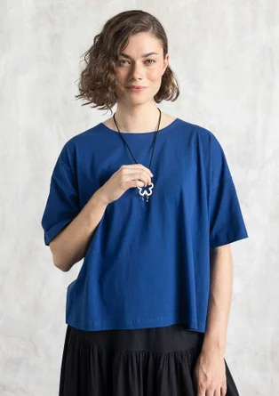 T-shirt i ekologisk bomull - indigoblå
