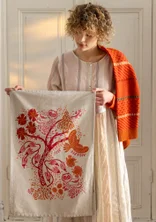 “Taiga” organic cotton tea towel - poppy