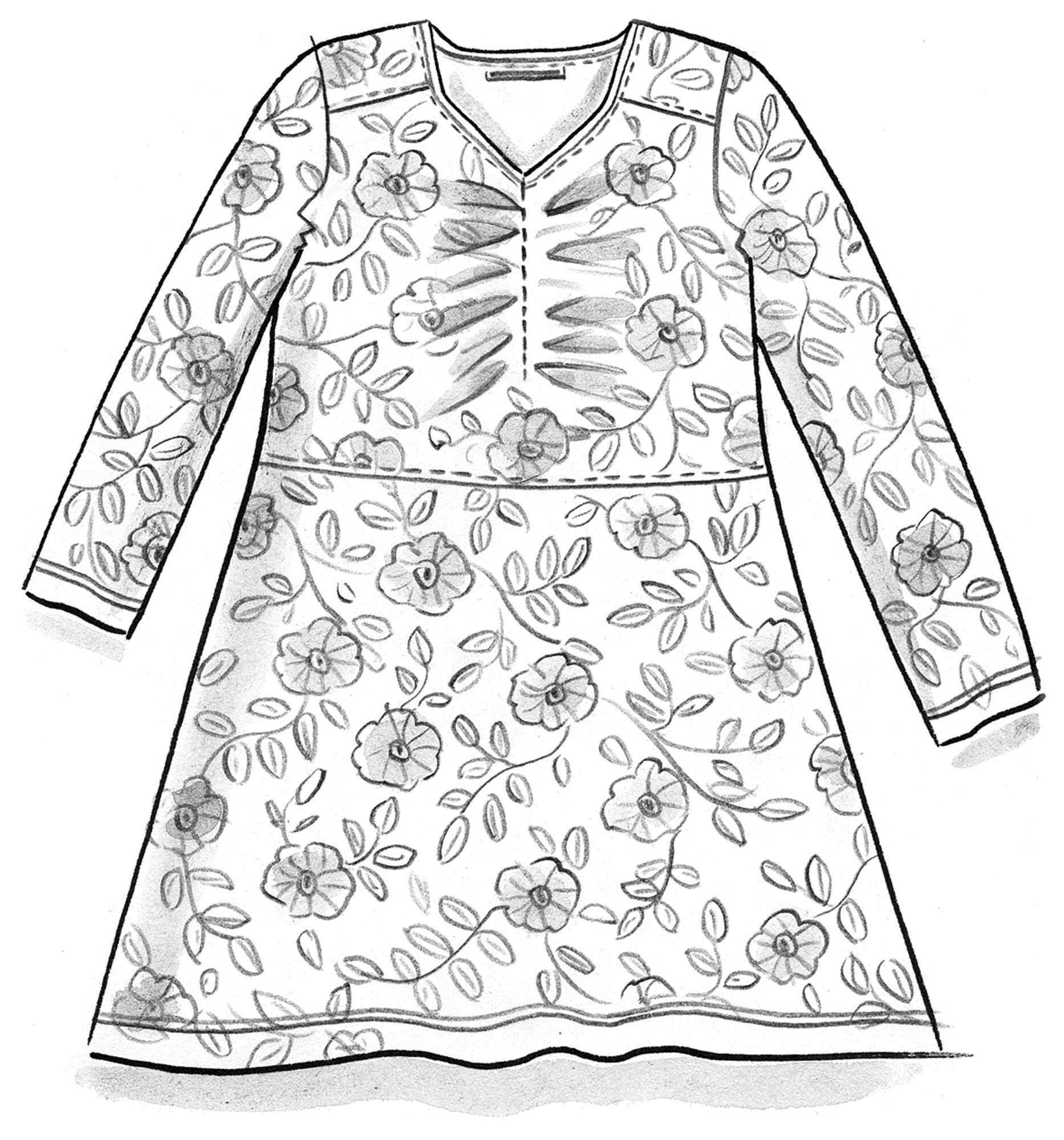 Tunique  Piaf  en jersey de coton biologique/lin