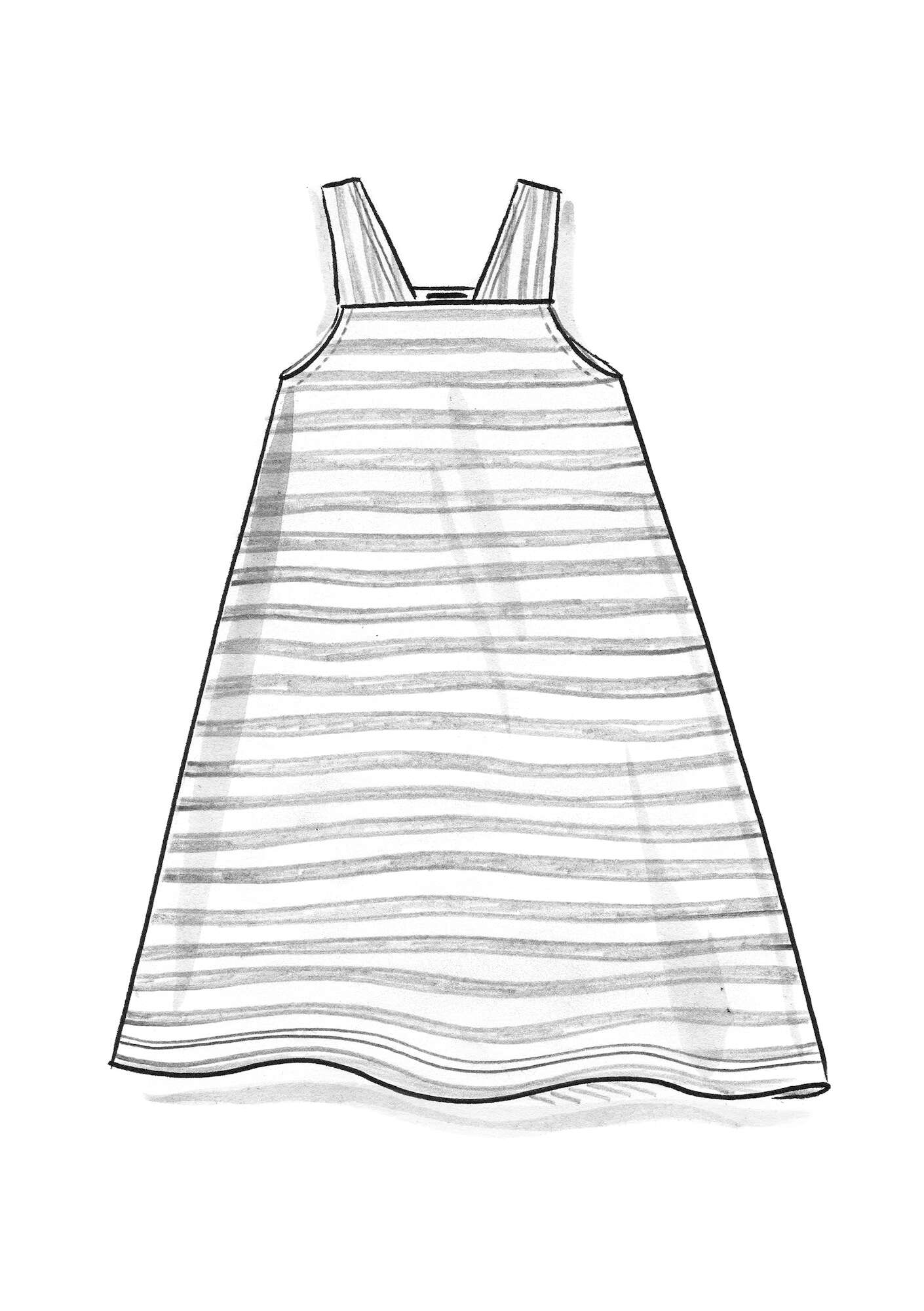 “Thread” jersey dress in organic cotton/modal poppy