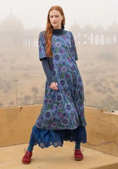 Robe "Hana" en jersey de coton biologique/modal - indigo clair