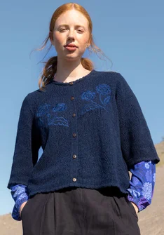 Gilet "Shadow" en laine d'agneau mélangée - bleu nuit