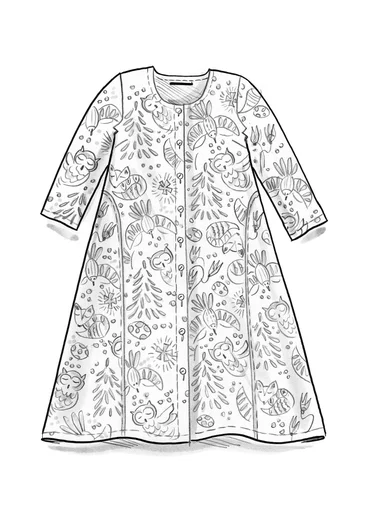 Jurk "Denali" van geweven biologisch katoen - nachtblauw