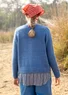 Cardigan in wool (flax blue M)
