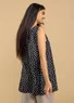 Tricot singlet "Dot" van biologisch katoen/modal/elastaan (zwart M)