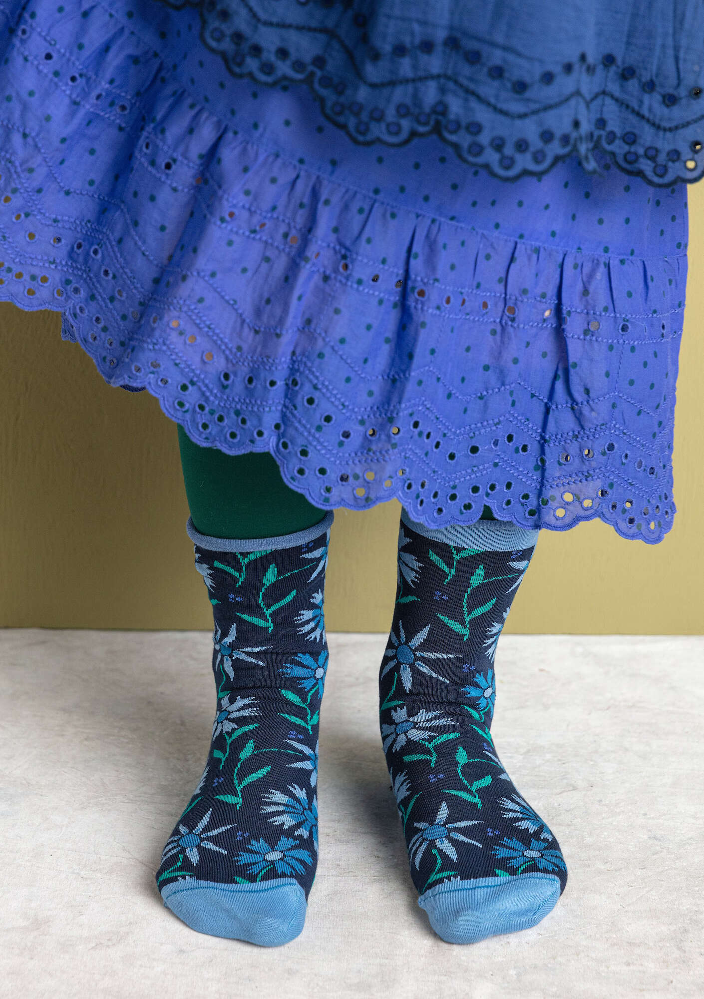 Socken „Isolde“ aus Öko-Baumwolle indigo thumbnail
