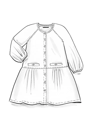 Kunstenaarsblouse "Rut" van geweven viscose/linnen - veronagroen