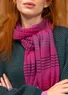 “Sylvi” rib-knit organic cotton/wool scarf (rosebay willowherb One Size)