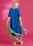Woven organic cotton dress (cornflower blue M)