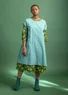 Robe sans manches en coton biologique tissé (aigue-marine S)