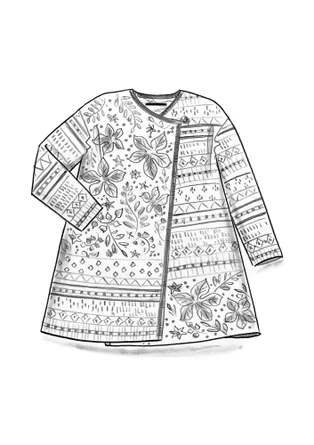 Gilet croisé "Augusta" en laine mélangée - chocolat noir