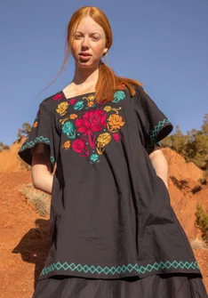 “Patricia” organic cotton tunic - black