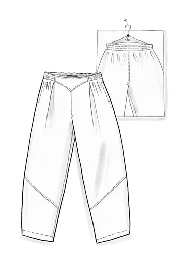 Pantalon ”Daisy” en coton biologique tissé - noir