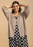 Linnen vest (donkernaturel XL)