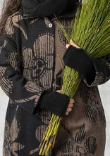 Fingerless gloves in an alpaca blend - black