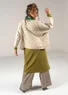 “Bodil” woven linen blouse (dark natural/patterned M)