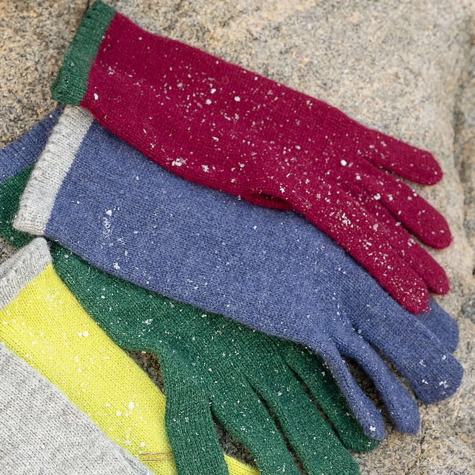 Wool gloves - indigo