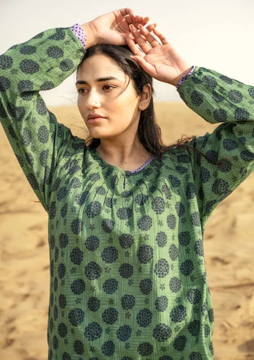 “Gjusta” organic cotton blouse - elm green