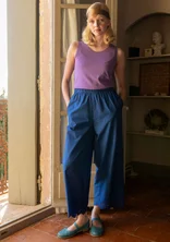 Webhose „Anglaise“ aus Bio-Baumwolle - porzellanblau