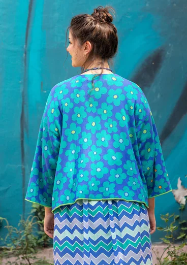 Cardigan "Polli" i økologisk bomuld - brillantblå