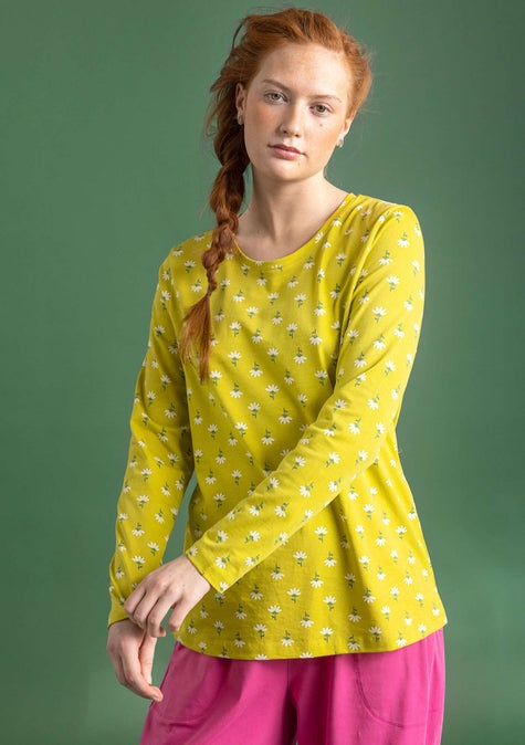 Stella jersey top lime green/patterned