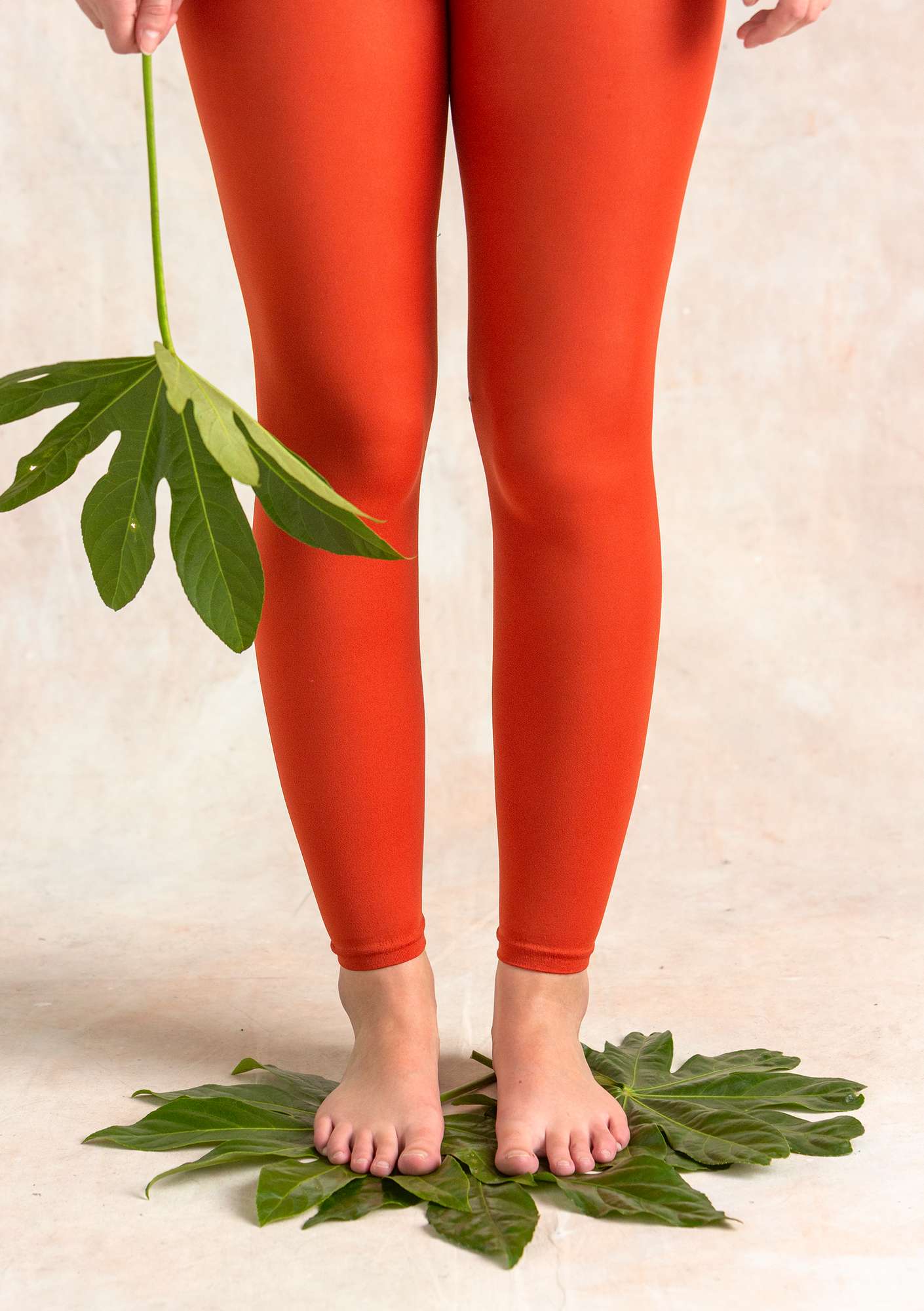Solid-colour leggings made from recycled polyamide copper thumbnail