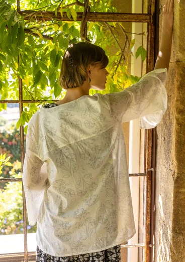 “Lily” woven organic cotton tunic - feather