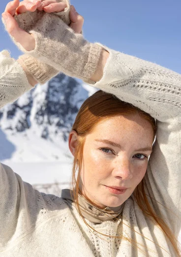 Trøje "Forgetmenot" i alpakamiks - ubleget