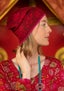 “Jurta” hat in wool/lyocell agate red thumbnail