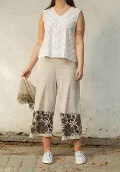 Jerseyhose „Kirana“ aus Bio-Baumwolle - kalkstein