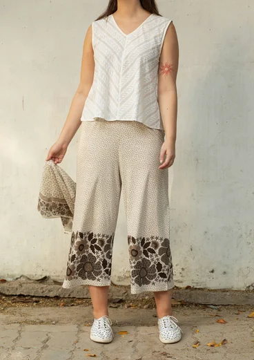 Pantalon "Kirana" en jersey de coton biologique - calcaire