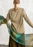 “Kelly” organic cotton scarf (dark olive One Size)