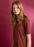 “Tyra” jersey top in organic cotton/modal (rust L)