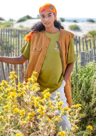 Webkleid „Safari“ aus Bio-Baumwolle/Leinen - gebrannte siena