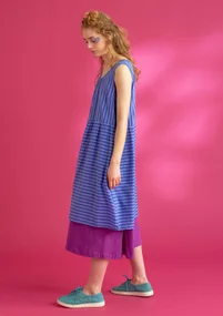 Ärmelloses Webkleid „Nord“ aus Bio-Baumwolle - lotusblau