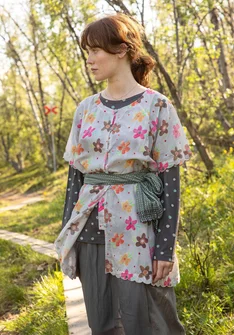 Webtunika „Brush“ aus Bio-Baumwolle - graureiher