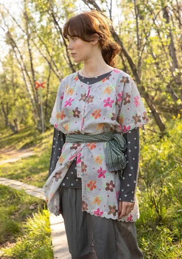 Webtunika „Brush“ aus Bio-Baumwolle - graureiher