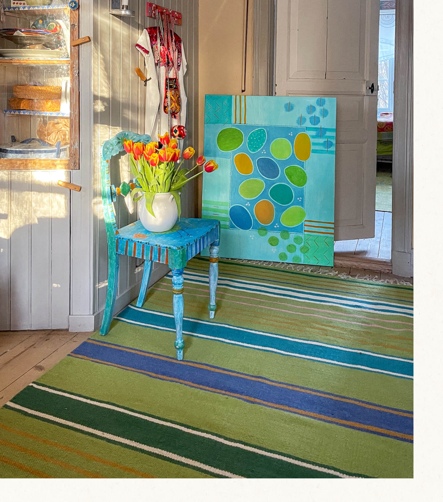 Inspiration From a large painting to a hand-woven rug